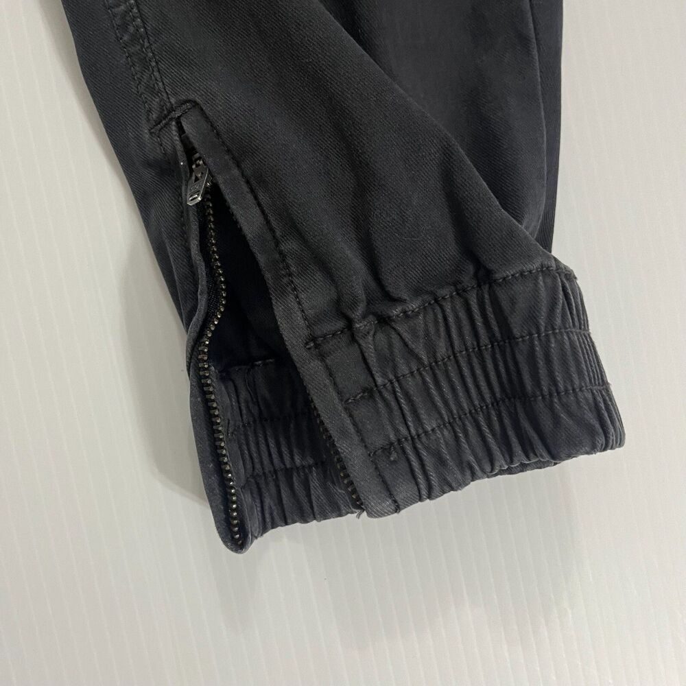 SPANX  Womens Cargo Joggers Stretch Twill Charcoal Gray Cargo Zip Ankles Size L - Picture 9 of 10